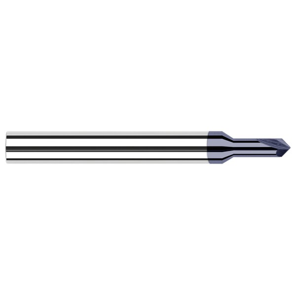 Harvey Tool Chamfer Cutter-Pointed-Long Reach 0.0470 3/64 Neck DIAx0.1410 Reachx30 Degree per side Carbide 911030-C3 - main